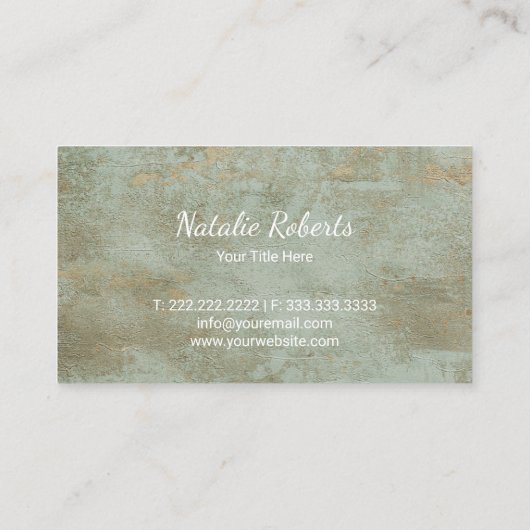 ロータスフラワーエレガントヴィンテージグリーンサロン&スパ 名刺 (裏面)