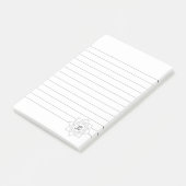 ロータスフラワーオムシンボルスケッチ裏打ち ポストイット (アングル)