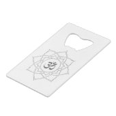 ロータスフラワーオムシンボルスケッチ クレジットカード栓抜き (裏面アングル)