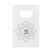 ロータスフラワーオムシンボルスケッチ クレジットカード栓抜き (裏面)