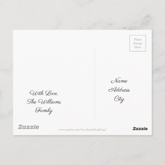 ロータスフラワーオレンジダークグリーンフローラ池禅 ポストカード (裏面)