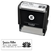 ロータスフラワーカスタムヨガ差出人住所 セルフインキングスタンプ (インサイチュ)