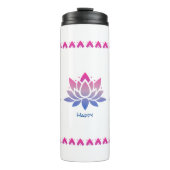 ロータスフラワーカスタム文字 タンブラー (正面)