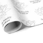 ロータスフラワージュエリージュエラーフローラロゴブランド ラッピングペーパー (ロールコーナー)