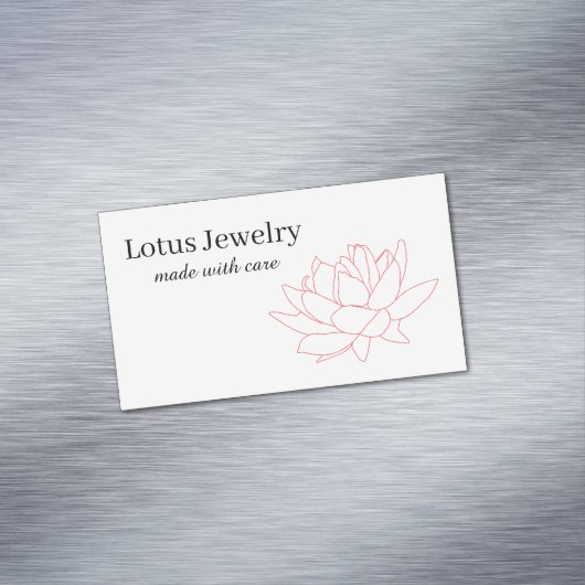 ロータスフラワージュエリージュエラーロゴ割引コード マグネット名刺 (インサイチュ)