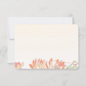 ロータスフラワーズアンドトンボのサンキューカード 招待状 (裏面)