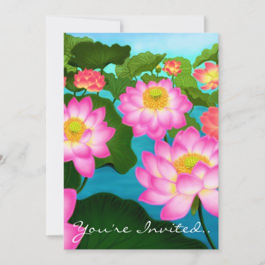 ロータスフラワーズパーティの招待状 招待状 (正面)