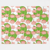 ロータスフラワーズフリースブランケット フリースブランケット (正面(横))