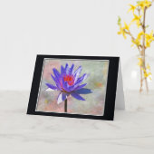 ロータスフラワーハッピーバースデーカード カード (黄色い花)