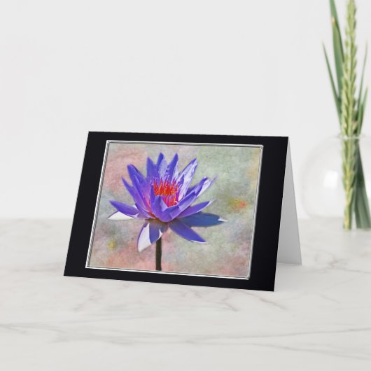 ロータスフラワーハッピーバースデーカード カード (正面)