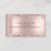 ロータスフラワーバラ金ゴールドグリッターダストヨガ 名刺 (裏面)