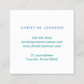 ロータスフラワーパステルカラーエステティシャン スクエア名刺 (裏面)