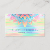 ロータスフラワーパステルカラーデザイン 名刺 (正面)