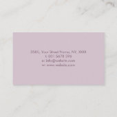 ロータスフラワーパステルラベンダー 名刺 (裏面)