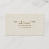 ロータスフラワーパステル金ゴールドオンキャンバス 名刺 (裏面)