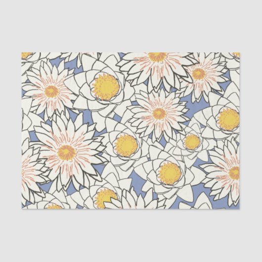 ロータスフラワーパターンティスー紙 薄葉紙 (正面)