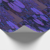 ロータスフラワーパープルブルーターコイズフローラ池禅 ラッピングペーパー (角)