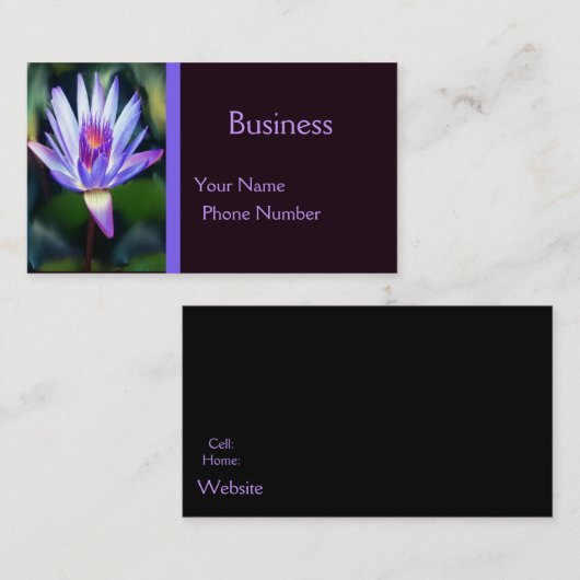 ロータスフラワービジネスカード 名刺 (正面/裏面)