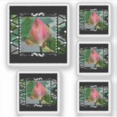 ロータスフラワーフローラ幾何学模様 シール (正面)