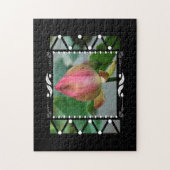 ロータスフラワーフローラ幾何学模様 ジグソーパズル (縦)