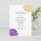 ロータスフラワーブライダルシャワー（紫） 招待状 (スタンド正面)