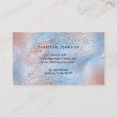 ロータスフラワーブルーバラ金ゴールド 名刺 (裏面)