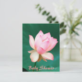 ロータスフラワーベビーシャワー招待状 招待状 (スタンド正面)