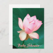 ロータスフラワーベビーシャワー招待状 招待状 (正面/裏面)