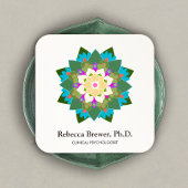 ロータスフラワーホリスティックメンタルヘルスヒーラー スクエア名刺