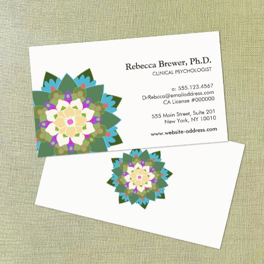 ロータスフラワーホリスティックメンタルヘルスヒーラー 名刺