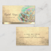 ロータスフラワーホログラフィックインクヨガインストラクター 名刺 (正面/裏面)