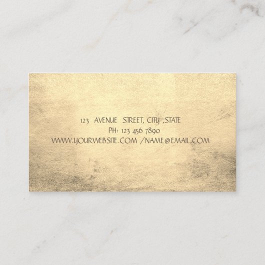 ロータスフラワーホログラフィックインクヨガインストラクター 名刺 (裏面)