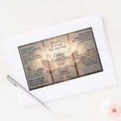 ロータスフラワーボトルラベル4oz油ドロッパー製品 長方形シール (封筒)