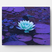 ロータスフラワーマジカルパープルブルーターコイズフローラ フォトプラーク (正面)