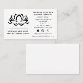 ロータスフラワーマッサージセラピーホリスティックソーシャルメディア 名刺 (正面/裏面)