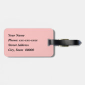 ロータスフラワーマンダラコーラルピンクとターコイズ ラゲッジタグ (裏面横)