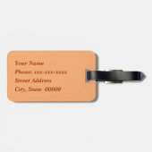 ロータスフラワーマンダラパステルとマンダリンオレンジ ラゲッジタグ (裏面横)