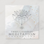 ロータスフラワーメディテーション先生 スクエア名刺 (正面)