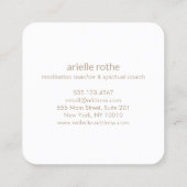 ロータスフラワーモダンマンダラルヨガ先生 スクエア名刺 (裏面)