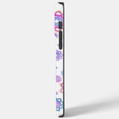 ロータスフラワーモノグラムカラフルピンクパステルグリーン Case-Mate iPhoneケース (裏面 / 左)