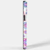 ロータスフラワーモノグラムカラフルピンクパステルグリーン Case-Mate iPhoneケース (裏面 / 右)