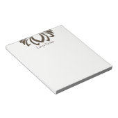 ロータスフラワーヨガインストラクターホリスティッククラシック ノートパッド (アングル)