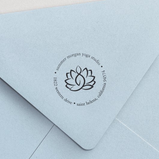 ロータスフラワーヨガウェルネススパ差出人住所 セルフインキングスタンプ