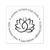 ロータスフラワーヨガウェルネススパ差出人住所 セルフインキングスタンプ (デザイン)