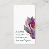 ロータスフラワーヨガスパフィットネス 名刺 (裏面)