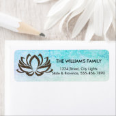 ロータスフラワーヨガビーチ瞑想ホリスティック ラベル (インサイチュ)