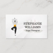 ロータスフラワーヨガポーズイラストレーション 名刺 (正面)