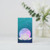 ロータスフラワーヨガヴィンテージ瞑想ホリスティック 名刺 (スタンド正面)