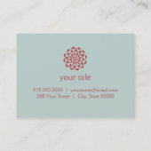 ロータスフラワーヨガ先生名刺 名刺 (裏面)