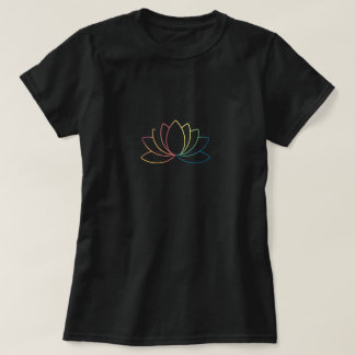 ロータスフラワーラインスケッチ Tシャツ